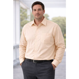 Banana Republic Non-Iron Slim Fit Dress Shirt XXL 18-18.5 36 Peach Cotton